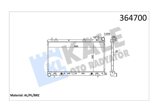RADYATOR SUBARU FORESTER - IMPREZA AL - PL - BRZ 340X688X26