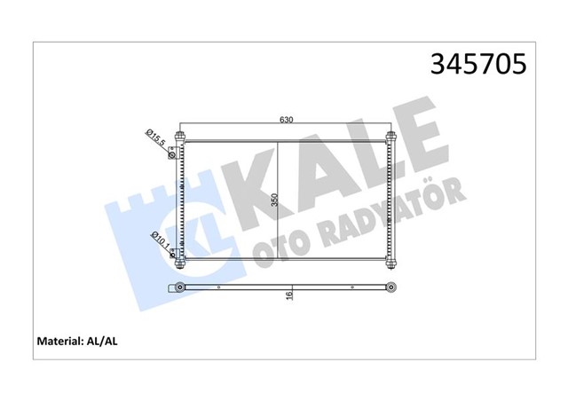 KLIMA KONDENSERI HONDA ACCORD 98 - 05 - CIVIC 01 - 05 653X339X16 MEK.OPSIYO.OTOM.SANZIMAN AL/AL