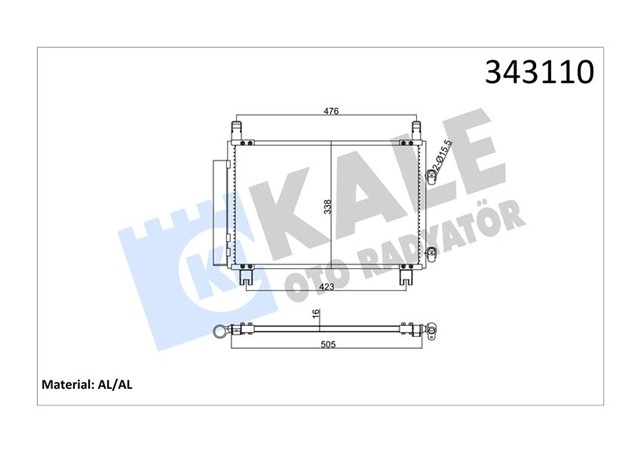 KLIMA KONDENSERI TOYOTA YARIS - DAIHATSU CHARADE AL - AL