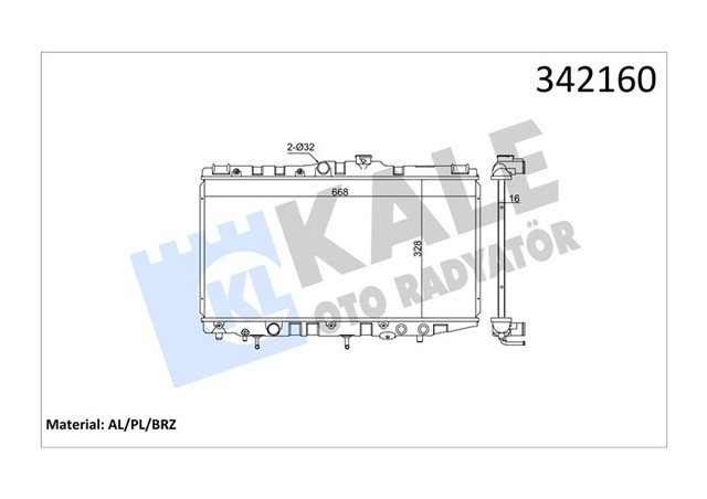 RADYATOR TOYOTA TOYOTA COROLLA COMPACT - LIFTBACK - WAGON AL - PL - BRZ MEK/OTOM
