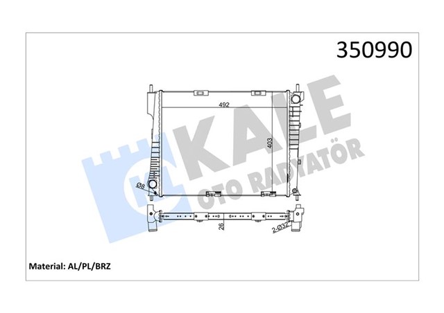 RADYATOR AL/PL/BRZ CLIO III - CLIO GRANDTOUR - MODUS - GRAND MODUS