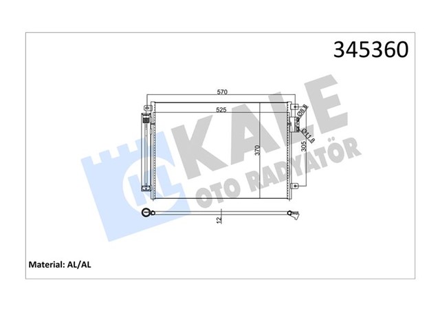 KLIMA RADYATORU KONDANSER FIAT 500 PANDA 12 1.2 1.4 1.3JTD MULTIJET FORD KA 1.2 1.3TDCI 08 542 369 16