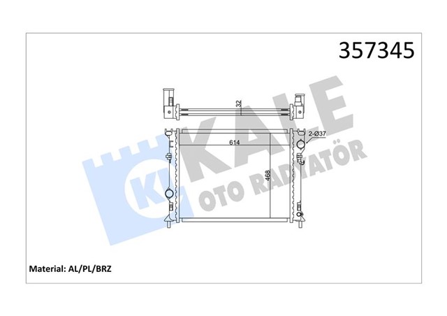 RADYATOR CHRYSLER CHRYSLER 300C - CHRYSLER 300C TOURING AL - PL - BRZ