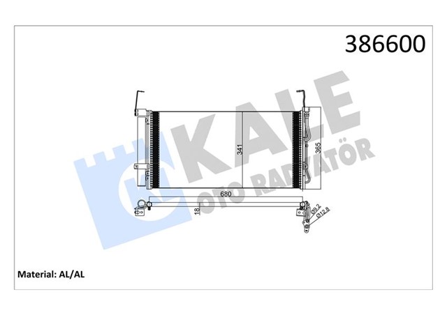 KLIMA KONDENSERI HYUNDAI SANTAFE I SM AL/AL 680X350X18