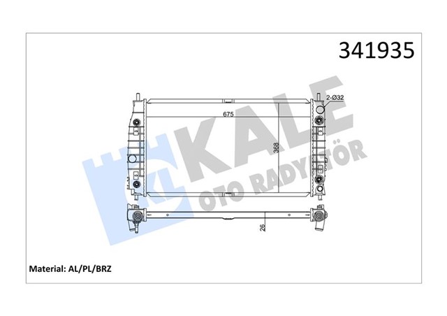 RADYATOR CHRYSLER 300M AL - PL - BRZ