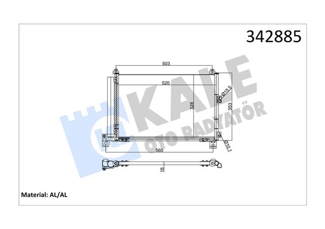 KLIMA RADYATORU KONDANSER RANGER 2.5TD 99 06 3.0TD 06 MAZDA B SERIE 2.2 2.5 99 06