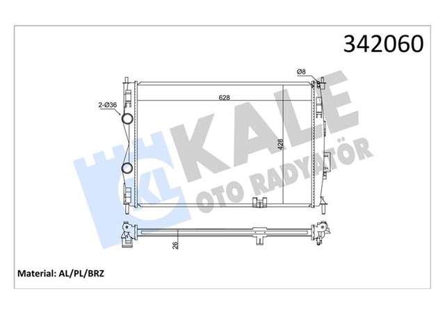 RADYATOR NISSAN QASHQAI - QASHQAI 2 AL - PL - BRZ