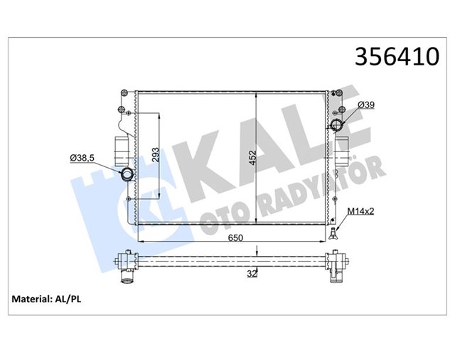 SU RADYATORU IVECO DAILY III - IV 06 - 11 MT MEKANIK 650X452X32 500039637