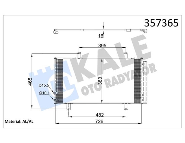 KONDENSER TOYOTA CAMRY 01 - 06 - AL/AL