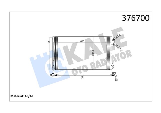 KLIMA RADYATORU BMW E81 E82 E87 E88 E90 E91 E92 E93 E84 Z4 E89 M47 N47 M57 N57 N54 N55