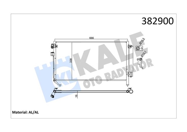 KLIMA KONDENSERI SUBARU SUBARU FORESTER AL - AL 667X389X16