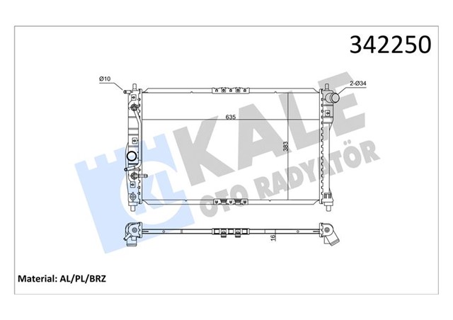 RADYATOR DAEWOO LANOS CHERY CHANCE - SEN S AL - PL - BRZ