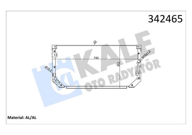 KLIMA KONDENSERI TOYOTA COROLLA - COMPACT - LIFTBACK - WAGON AL - AL