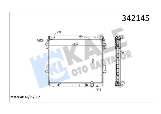RADYATOR TOYOTA TOYOTA LAND CRUISER AL - PL - BRZ