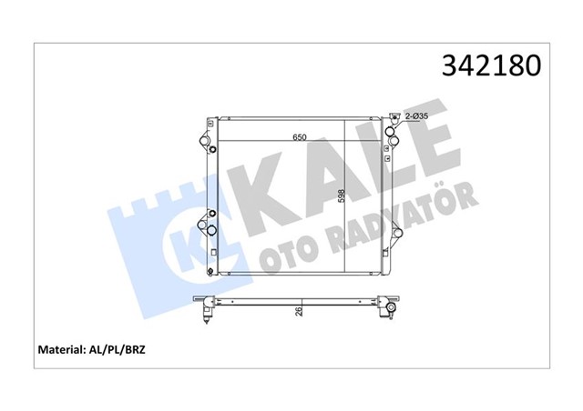 RADYATOR TOYOTA LAND CRUISER AL - PL - BRZ