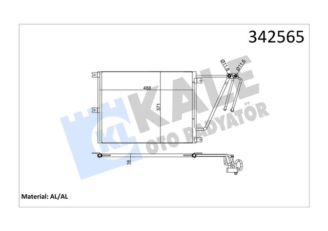 KLIMA KONDENSERI OPEL VECTRA B ESTATE - HATCHBACK AL - AL