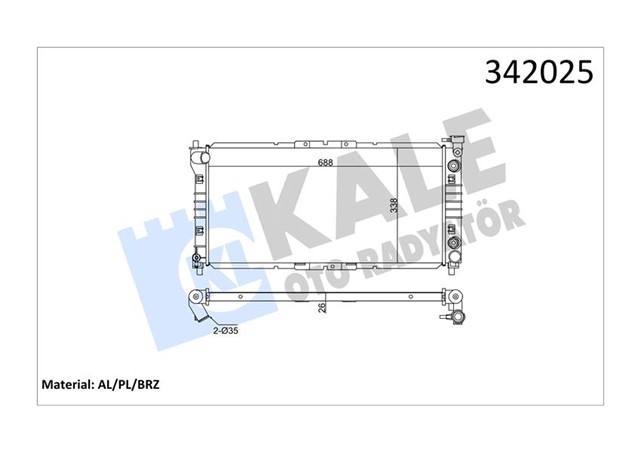 RADYATOR MAZDA 626 IV HATCHBACK - 626 V - MX6 AL - PL - BRZ
