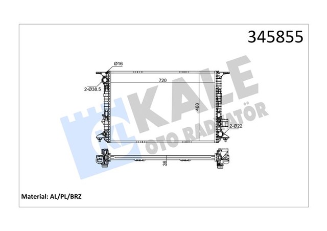 RADYATOR A8 2.0 - 2.5 - 3.0 11 AC / - MEK OTOM AL/PL/BRZ