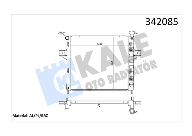 RADYATOR JEEP GRAND JEEP CHEROKEE II AL - PL - BRZ