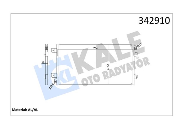 KLIMA KONDENSERI MASTER II BOX - BUS OPEL MOVANO BOX NISSAN INTERSTAR BOX - BUS AL - AL
