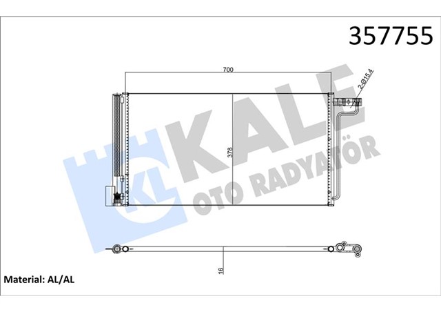 KLIMA RADYATORU FOCUS III 1.6 16V 2.0TDCI 11 C MAX - GRAND C MAX 1.6 16V 10
