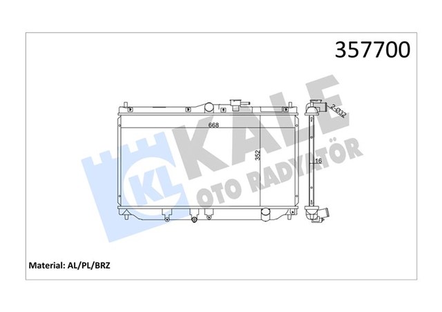 RADYATOR ACCORD IV - V MEKANIK AL/PL/BRZ 352X668X16