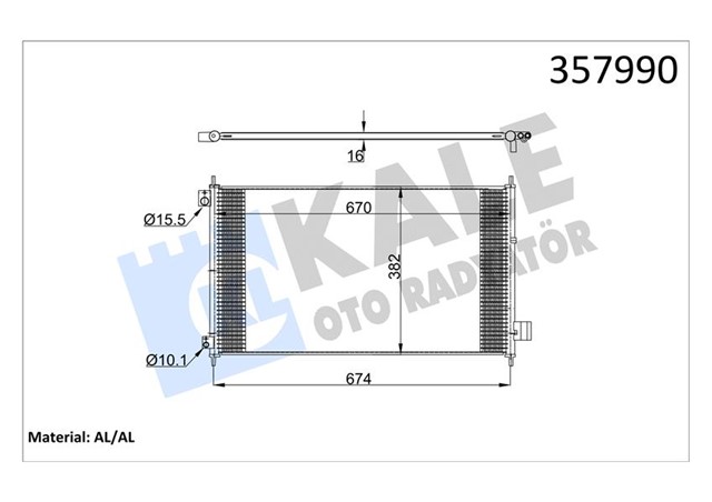 KONDENSER HONDA ACCORD VII 2.0 2.4 03 - 08 AL/AL