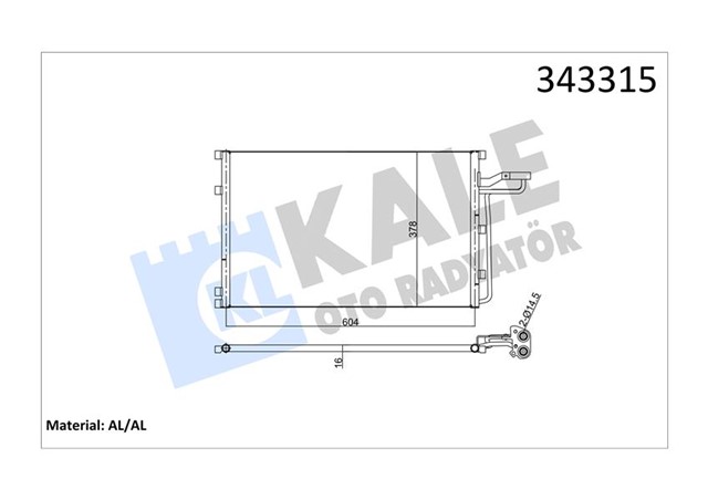 KLIMA KONDENSERI VOLVO C30 - C70 II CONVERTIBLE - S40 II - V50 AL - AL