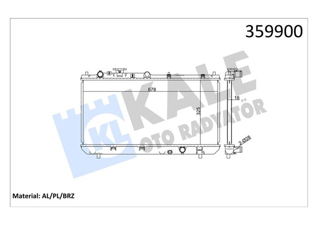 RADYATOR MAZDA 323 F VI AL - PL - BRZ 325X678X22