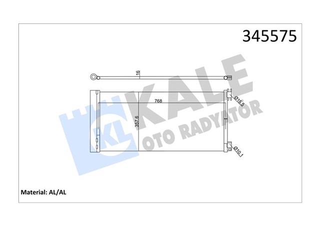 KLIMA KONDENSERI TRAFIC III - VIVARO III 1.6 DCI - CDTI 14 AL/AL
