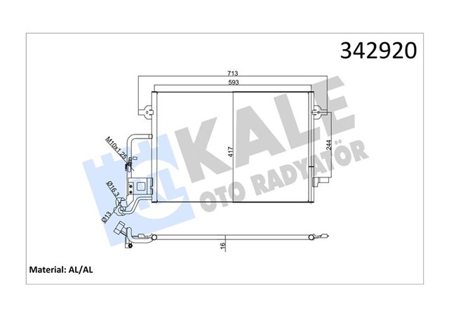 KLIMA KONDENSERI VW PASSAT - VARIANT SKODA SUPERB AL - AL