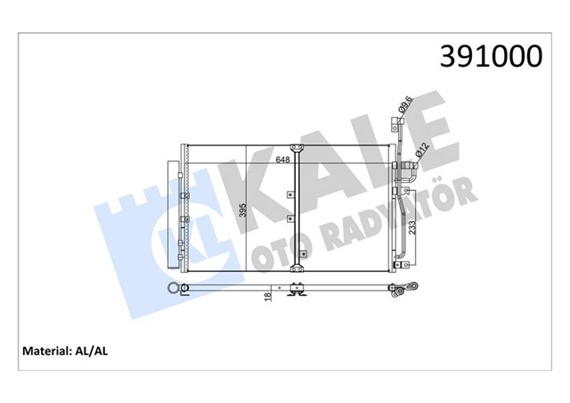 KLIMA KONDENSERI OPEL ANTARA - CHAVROLET CAPTIVA AL - AL 670X393X18