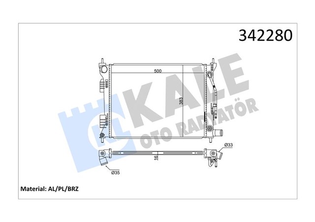 RADYATOR HYUNDAI HYUNDAI ACCENT IV SALOON - HYUNDAI I20 - KIA KIA RIO III AL - PL - BRZ