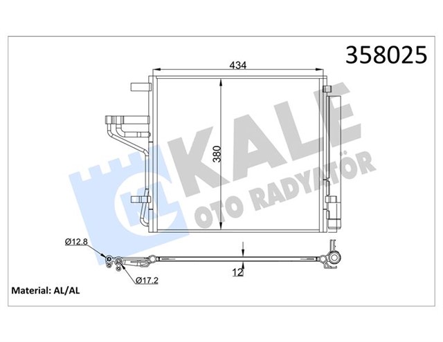 KONDENSER KIA PICANTO 1.0 1.2 MPI 17 - AL/AL