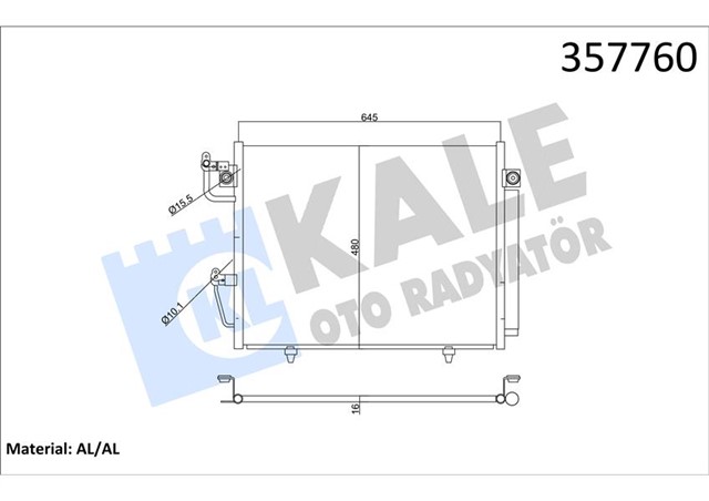 KONDENSER AL/BRZ MITSUBISHI MONTERO 3.2 07 - PAREJO 3.0 3.2 07 3.8 10 - SHOGUN 3.2 07