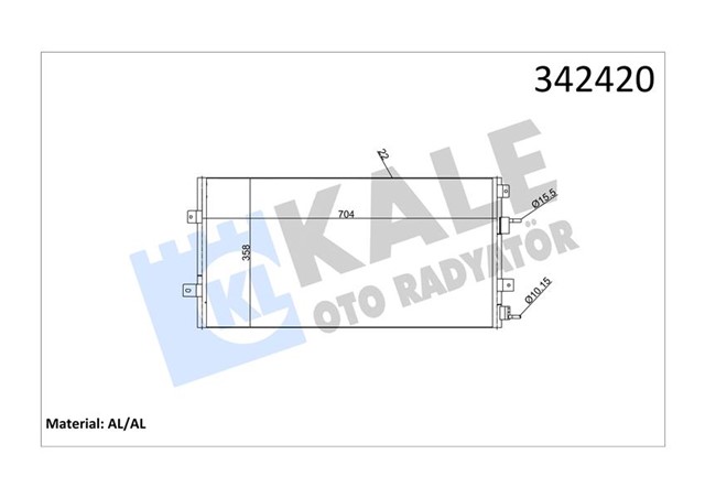 KLIMA KONDENSERI CHRYSLER 300M AL - AL