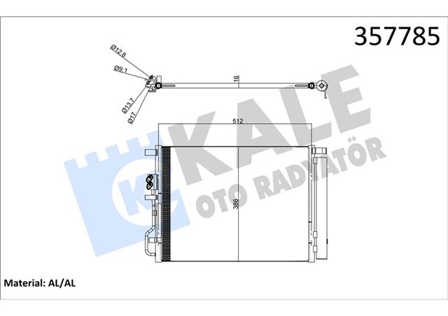 KONDENSER HYUNDAI TUCSON 1.6 CRDI 15 - SPORTAGE 1.6 CRDI 15 - 