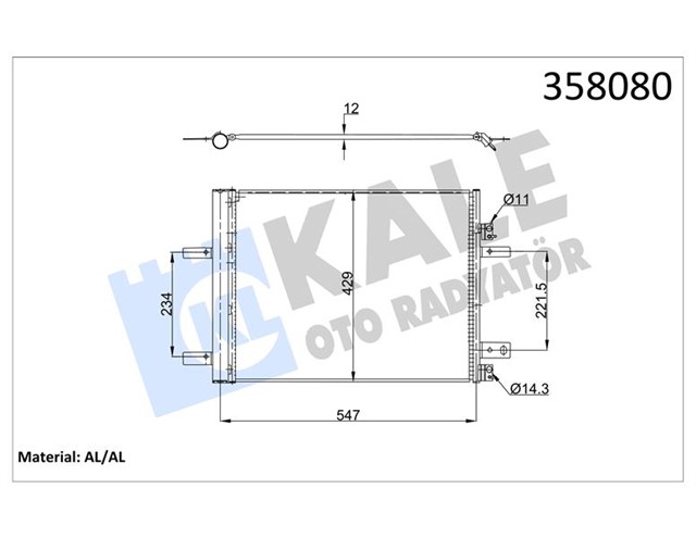 KONDENSER CITROEN C4 - SPACETOURER - JUMPY - PEUGEOT 308 II - 3008 SUV - 508 II - EXPERT - TRAVELLER - EXPERT AL/AL