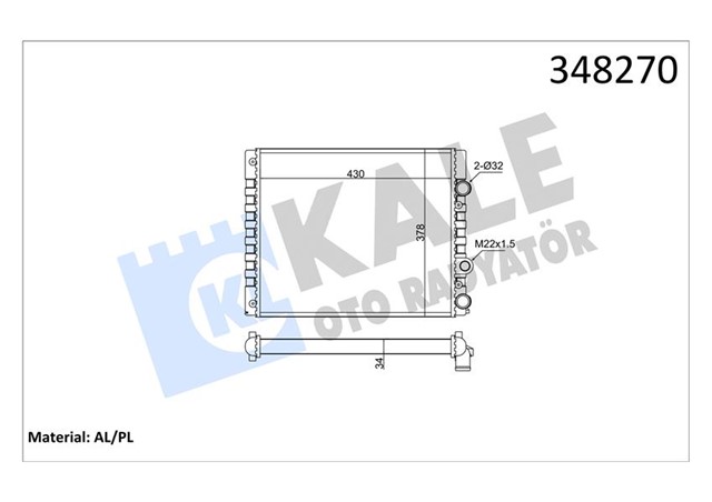RADYATOR AL/MKNK AROSA - VOLKSWAGEN LUPO - POLO 1.4 MT
