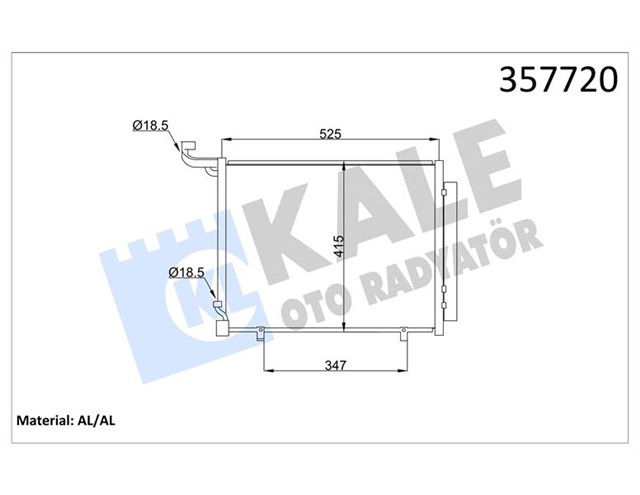 KONDENSER KLIMA RADYATORU FIESTA 17 ECOSPORT 14 COURIER 15 1.5 - 1.6 TDCI PUMA 17 1.0 ECOBOOST