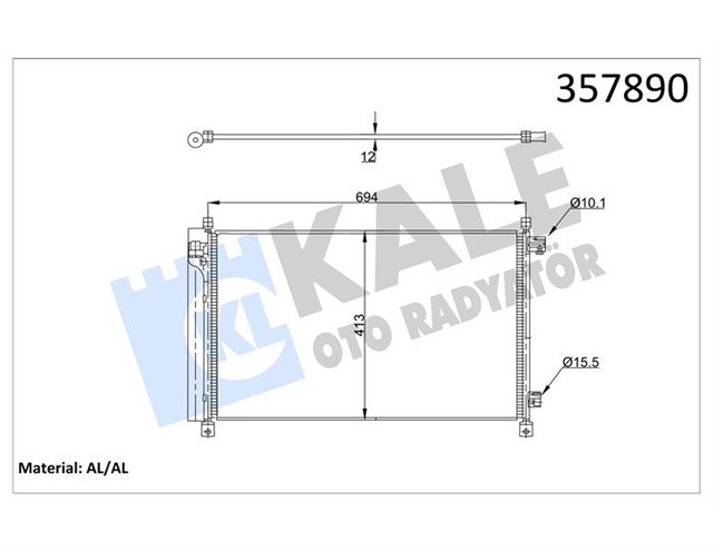 KONDENSER NISSAN X - TRAIL 2.5 ALL MODE 4X4 - I 13 - AL/AL