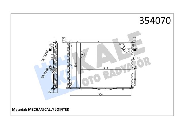 KLIMA RADYATORU MERCEDES W201 85 93