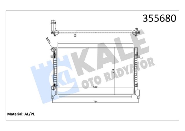 RADYATOR SKODA FABIA III - OCTAVIA III - VOLKSWAGEN GOLF VII MA AL/MKNK 23 MM