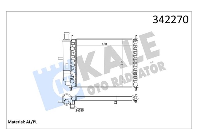 RADYATOR FIAT BRAVA - BRAVO I - MAREA - MAREA WEEKEND AL - PL - BRZ