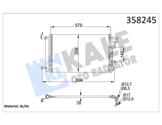 KONDENSER KIA CERAT1.5 CRDI 04 - AL/AL