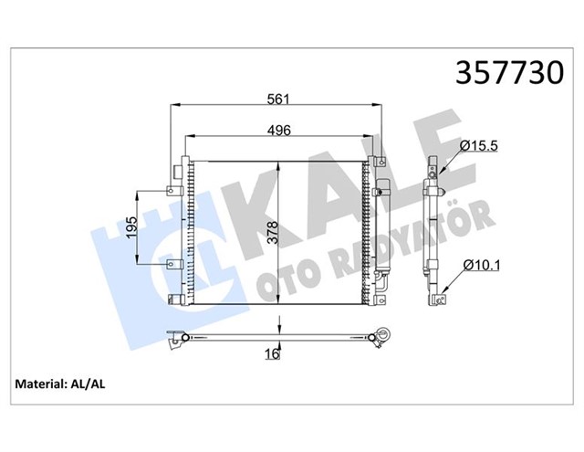 KONDENSER NISSAN ALMERA CONDENSER AL/AL