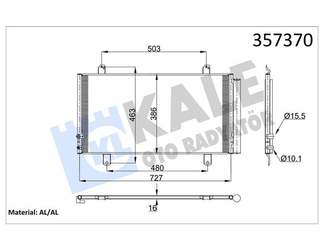 KONDENSER TOYOTA CAMRY 2.5 3.5 11 - AL/AL