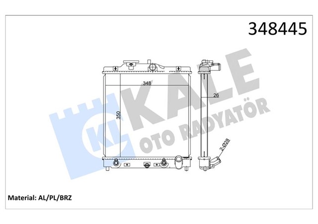 RADYATOR CIVIC V - CIVIC VI - HR - V - ROVER 45 - 400 1.5 - 1.6 16V 91 - 95 - 1.4 - 1.5 - 1.6 95 - 01 AT
