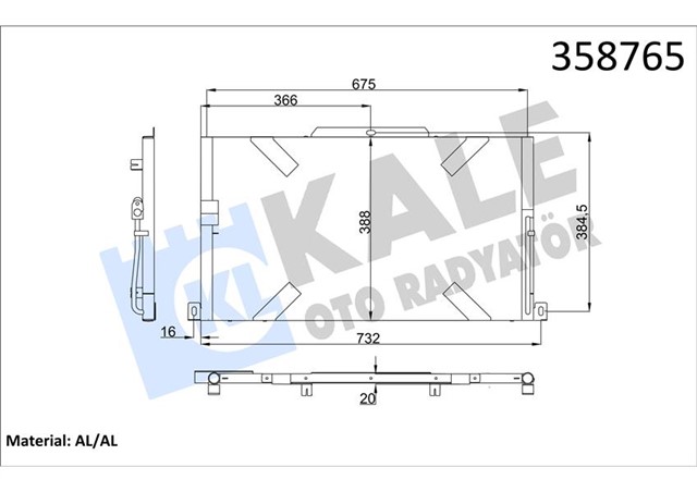 KLIMA RADYATORU DT244 DT224 DEFENDER L316 07 16