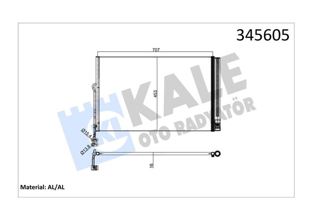 KLIMA KONDENSERI VW TOUAREG 3.0 TDI - 3.0 TSI - 3.6 FSI - 4.2 FSI - 4.2TDI 10 OTO. - MEK. AL/AL